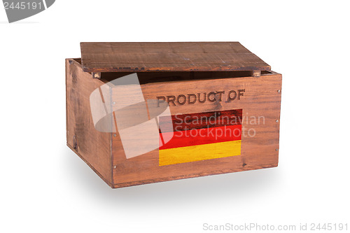 Image of Wooden crate isolated on a white background