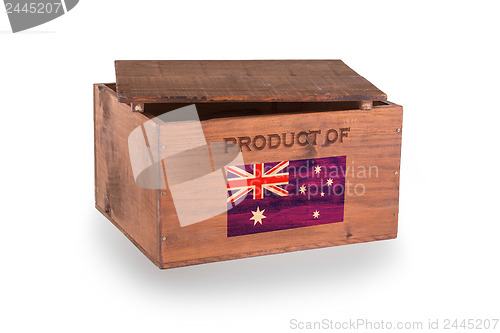 Image of Wooden crate isolated on a white background