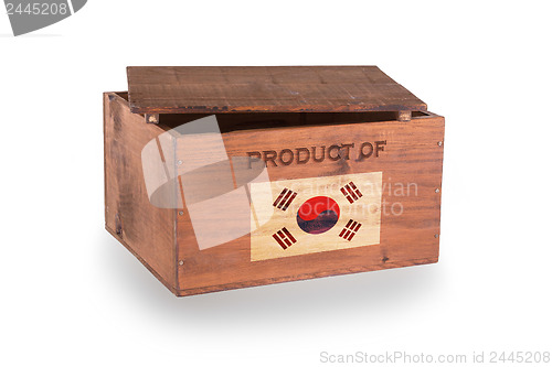 Image of Wooden crate isolated on a white background