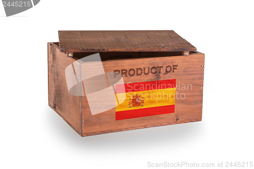 Image of Wooden crate isolated on a white background