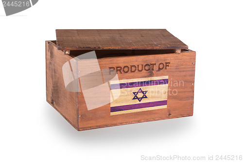 Image of Wooden crate isolated on a white background