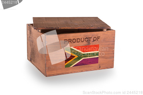 Image of Wooden crate isolated on a white background