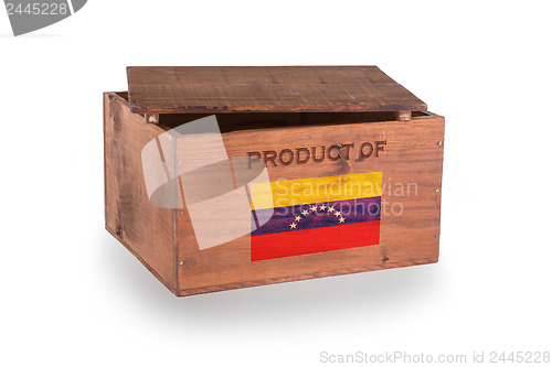 Image of Wooden crate isolated on a white background