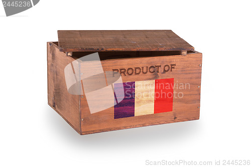 Image of Wooden crate isolated on a white background