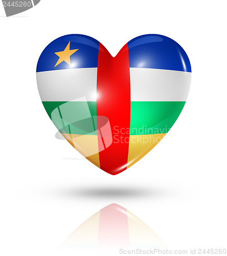 Image of Love Central African Republic, heart flag icon