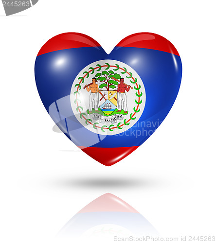 Image of Love Belize, heart flag icon