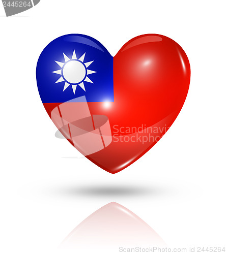 Image of Love Taiwan, heart flag icon