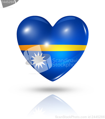 Image of Love Nauru, heart flag icon