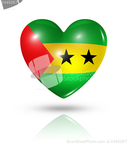 Image of Love Sao Tome and Principe, heart flag icon