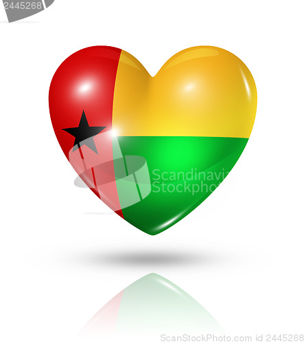 Image of Love Guinea Bissau, heart flag icon