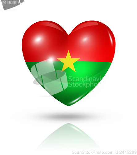 Image of Love Burkina Faso, heart flag icon