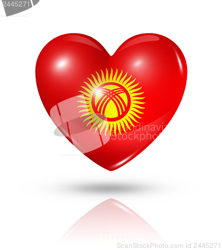Image of Love Kyrgyzstan, heart flag icon