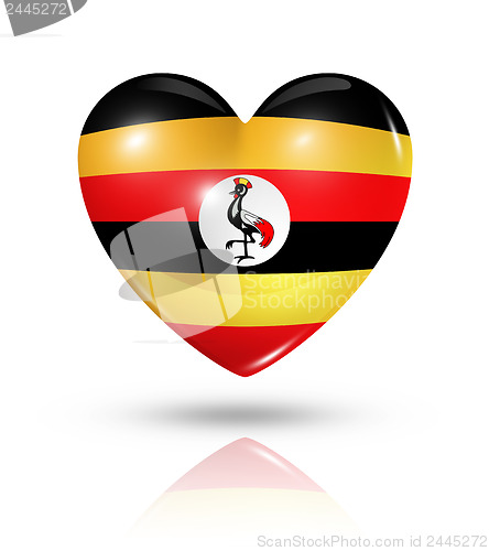 Image of Love Uganda, heart flag icon