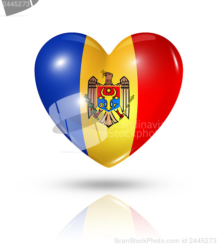 Image of Love Moldova, heart flag icon