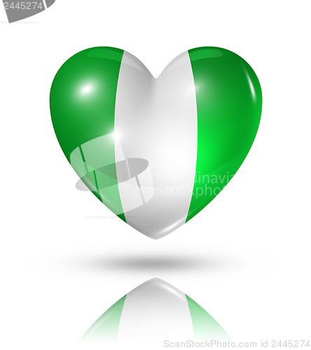 Image of Love Nigeria, heart flag icon