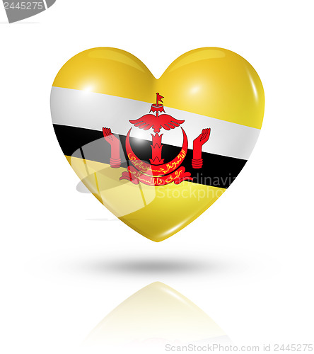 Image of Love Brunei, heart flag icon