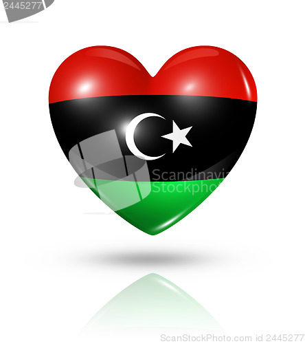 Image of Love Libya, heart flag icon