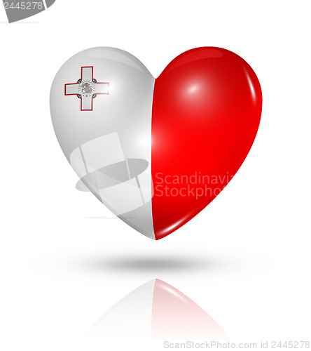Image of Love Malta, heart flag icon