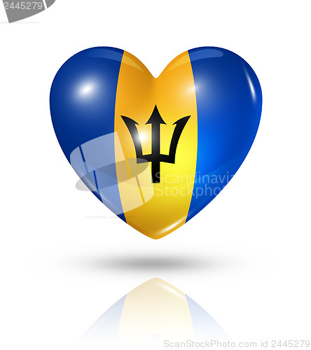 Image of Love Barbados, heart flag icon