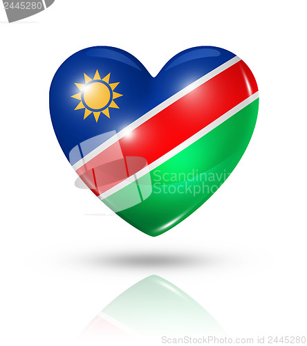 Image of Love Namibia, heart flag icon