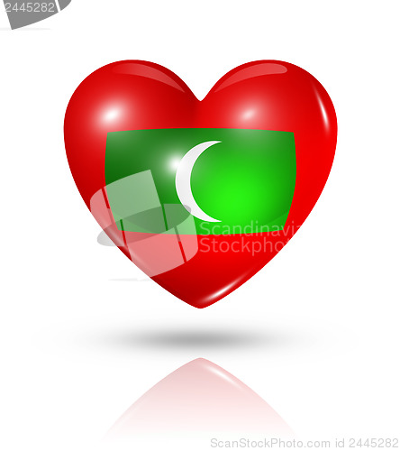 Image of Love Maldives, heart flag icon