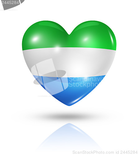 Image of Love Sierra Leone, heart flag icon