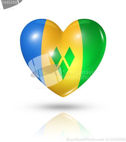 Image of Love Saint Vincent and the Grenadines, heart flag icon