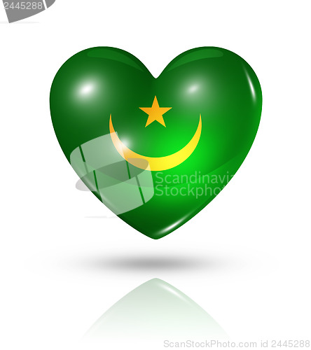 Image of Love Mauritania, heart flag icon