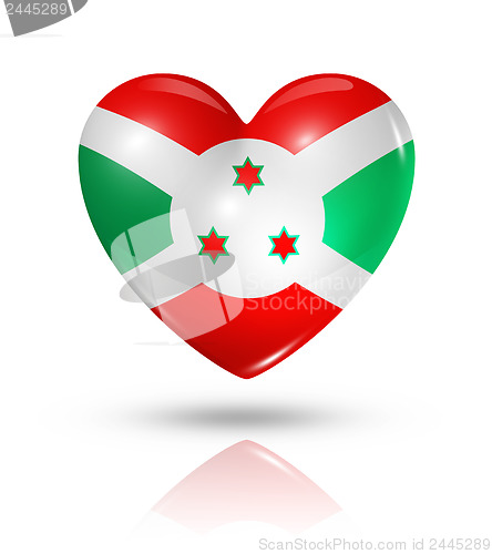 Image of Love Burundi, heart flag icon