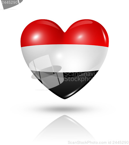 Image of Love Yemen, heart flag icon