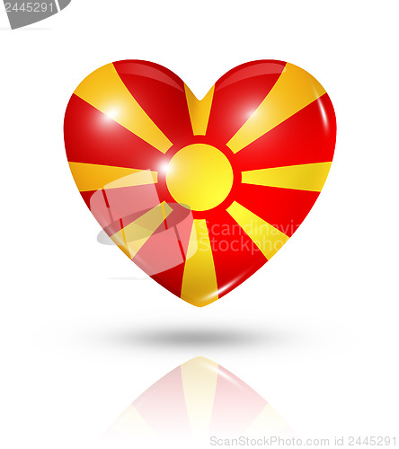 Image of Love Macedonia, heart flag icon