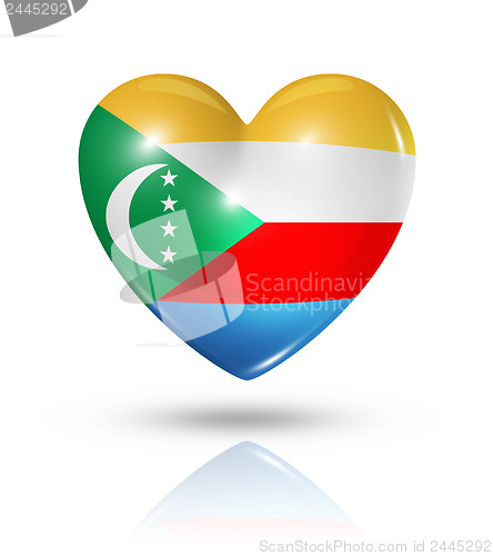 Image of Love Comoros, heart flag icon