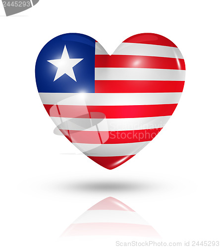 Image of Love Liberia, heart flag icon