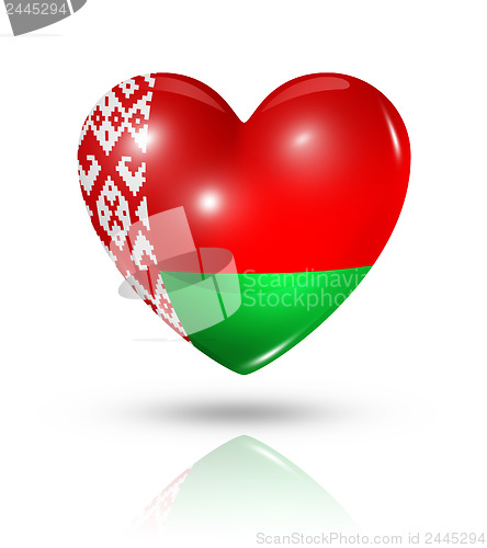 Image of Love Belarus, heart flag icon