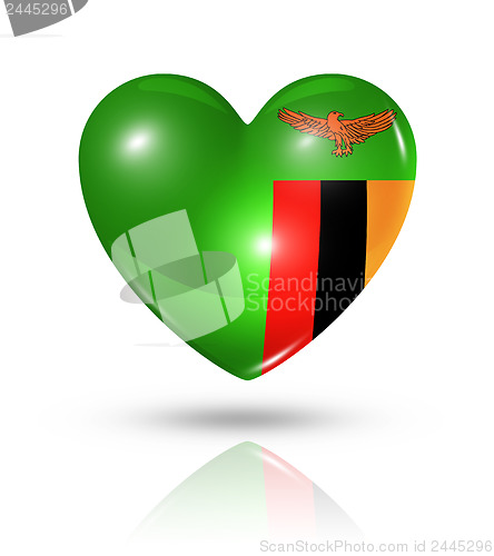 Image of Love Zambia, heart flag icon