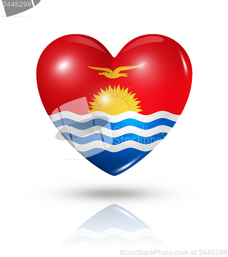 Image of Love Kiribati, heart flag icon