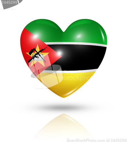 Image of Love Mozambique, heart flag icon