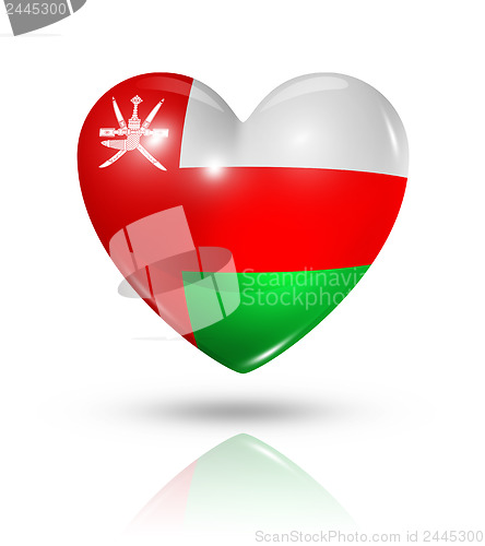 Image of Love Oman, heart flag icon