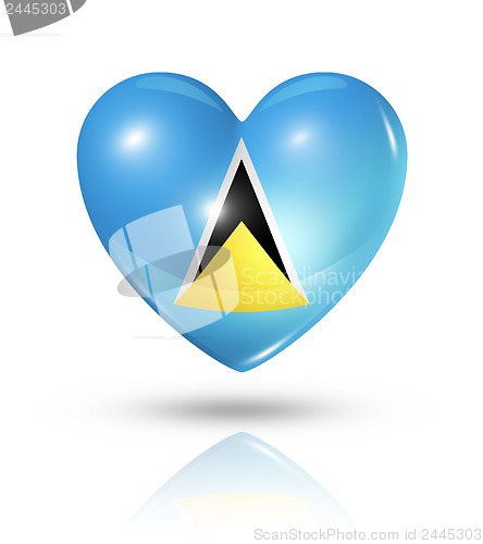 Image of Love Saint Lucia, heart flag icon
