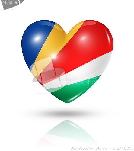 Image of Love Seychelles, heart flag icon