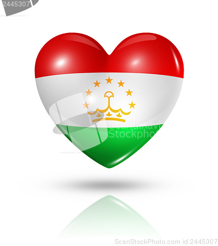 Image of Love Tajikistan, heart flag icon