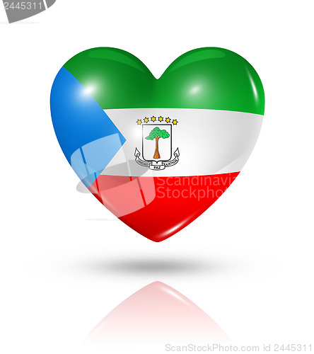 Image of Love Equatorial Guinea, heart flag icon