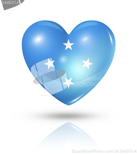 Image of Love Micronesia, heart flag icon