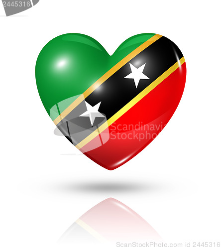 Image of Love Saint Kitts And Nevis, heart flag icon