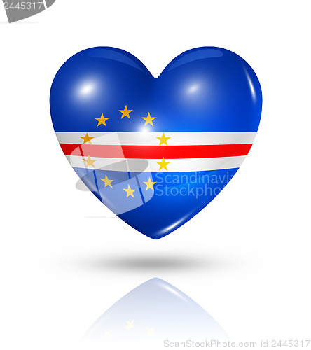 Image of Love Cape Verde, heart flag icon
