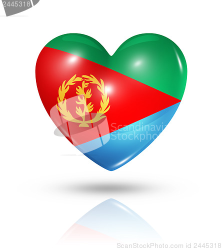 Image of Love Eritrea, heart flag icon