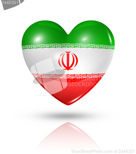 Image of Love Iran, heart flag icon