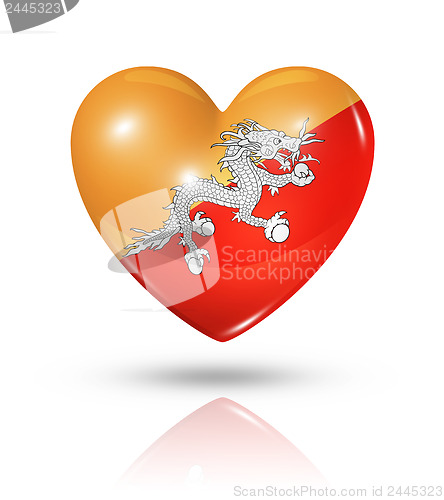 Image of Love Bhutan, heart flag icon