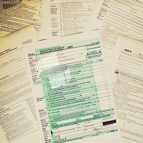 Image of Retro look Tax forms