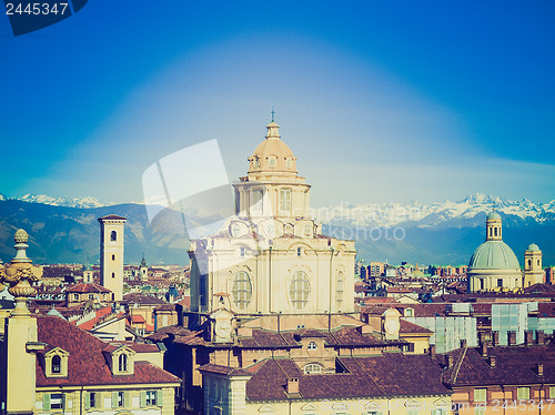 Image of Retro look San Lorenzo church, Turin